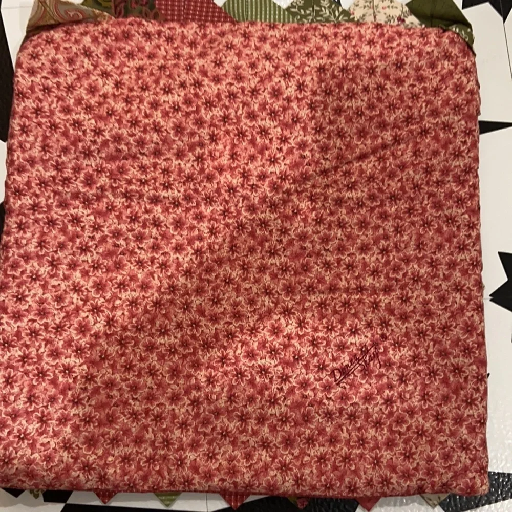 Handmade Quilt PILLOW roof tile pinpoint quilt  16 x 16”